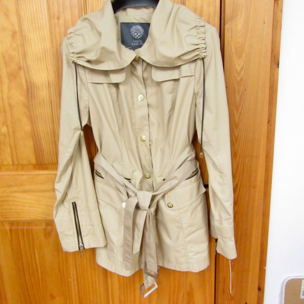 VINCE CAMUTO Short Trench Jacket/Coat L